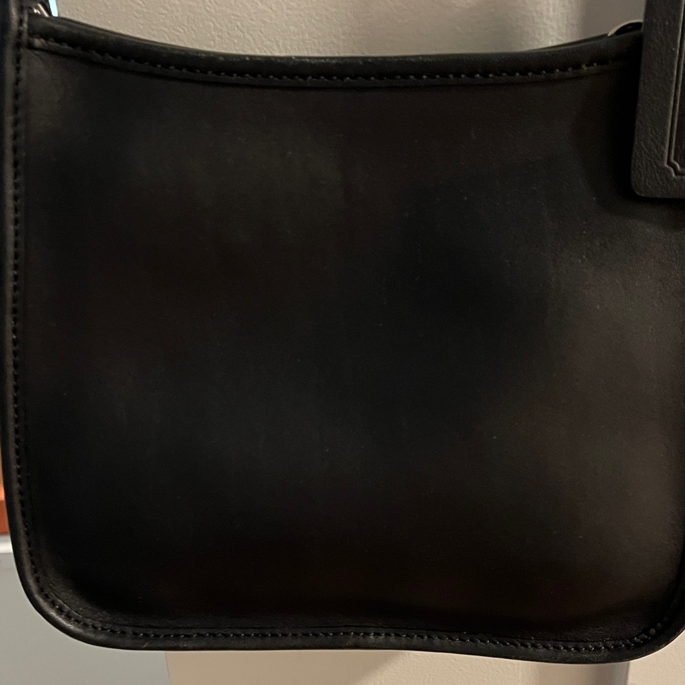 Rare VTG COACH Black Crossbody “Janice’s Mini Legacy”#6610 SmokePet Free 8x8 apx - Picture 8 of 14